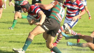 Francisco Cúneo apoyó dos tries ante los marplatenses (Foto: Mauro Hernán Castro)